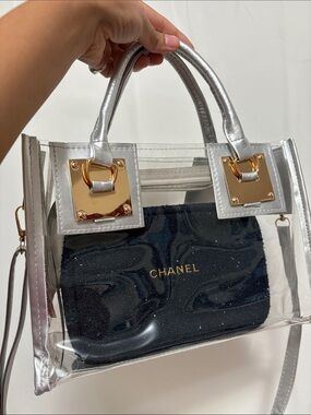 Chanel Beaute Pouch in Clear PVC Tote/ Crossbody Bag